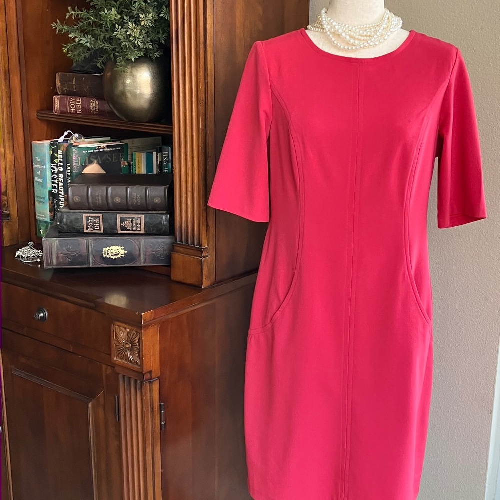 Vince Camuto Detailed Sheath Dress   Coral/Pink   Size 10